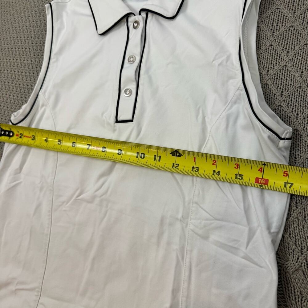 Bobby Jones Women’s White Sleeveless Polo Golf Performance Shirt Medium - Picture 7 of 13